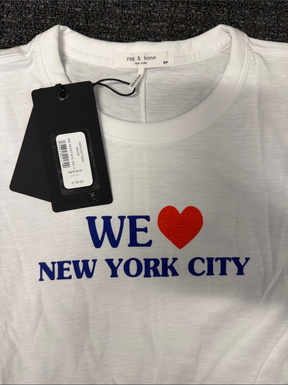 rag & bone White Short Sleeve "We ♥ New York City" Tee - Picture 2 of 2